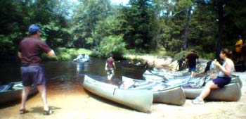 Photo of a stop on the canoe trip.