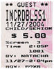 Movie ticketstub - The Incredibles