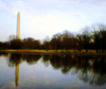 Constitution Gardens and the Washington Monument.